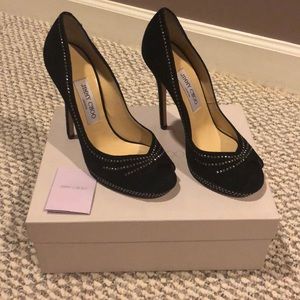Jimmy Choo Suede Black Pumps